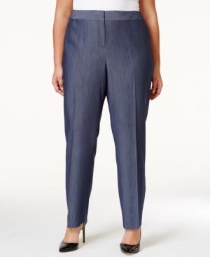Nine West Plus Size Denim Wide-leg Trousers