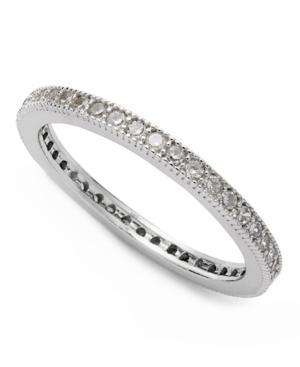 B. Brilliant 18k Rose Or Yellow Gold Over Sterling Silver Or Sterling Silver Ring, Cubic Zirconia Band Ring (3/8 Ct. T.w.)