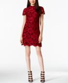 Betsey Johnson Mock-neck Lace Shift Dress