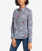 Tommy Hilfiger Cotton Printed Utility Top, Created For Macy's