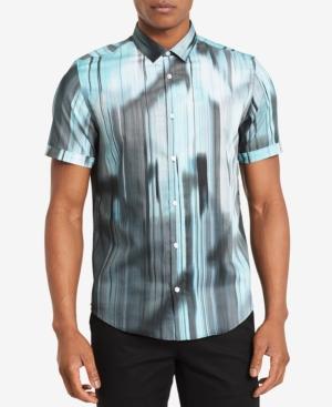 Calvin Klein Men's Classic-fit Blur-print Shirt