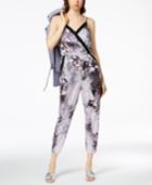 Bar Iii Printed Cropped Jumpsuit, Created For Macy's