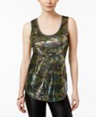 Fair Child Sequined Camouflage Top