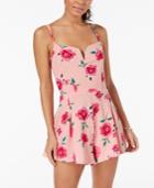 Planet Gold Juniors' Floral-print Romper