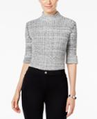 Style & Co. Marled Mock-neck Sweater, Only At Macy's