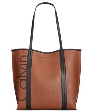 Calvin Klein Bold Logo Removable Pouch Tote