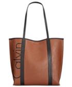 Calvin Klein Bold Logo Removable Pouch Tote