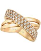 Le Vian Diamond Crisscross Ring In 14k Gold (1/2 Ct. T.w.)