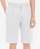Calvin Klein Men's Pleated Stretch Stripe Shorts