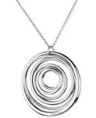 Calvin Klein Stainless Steel Polished Circle Pendant Necklace