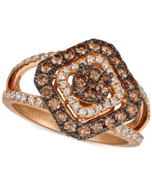 Le Vian Strawberry & Nude Diamond Statement Ring (1 Ct. T.w.) In 14k Rose Gold