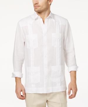 Tasso Elba Men's Linen Guayabera Shirt, Created For Macy's