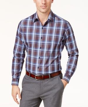 Tasso Elba Men's Textured Plaid Shirt, Created For Macy's