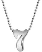 Alex Woo Number 7 Pendant Necklace In Sterling Silver