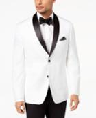 Alfani Men's Slim-fit White Floral Dinner Jacket, Created For Macy's