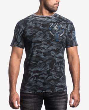 Affliction Men's Iron Knight Reversible Graphic-print Logo T-shirt