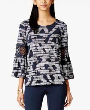 Alfani Crochet-trim Bubble Top, Only At Macy's