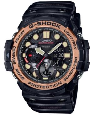 G-shock Men's Solar Analog-digital Gulfmaster Black Resin Strap Watch 53mm Gn1000rg-1a