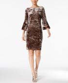 Calvin Klein Velvet Bell-sleeve Dress, Regular & Petite Sizes