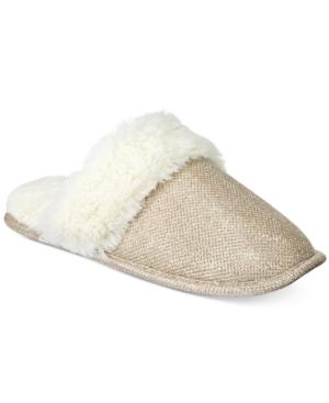 Inc International Concepts Metallic Scuff Slippers, Only At Macy's