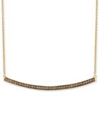 Le Vian Chocolatier Curved Bar 16 Pendant Necklace (1/3 Ct. T.w.) In 14k Gold