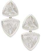 Eliot Danori Rhodium-plated Crystal Double Drop Earrings