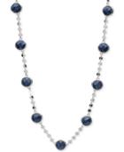 Lonna & Lilly Silver-tone Blue Stone Collar Necklace