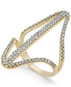 Inc International Concepts Gold-tone Pave Double Point Ring, Only At Macy's
