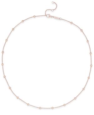 Thomas Sabo Beaded Dot Necklace In 18k Rose Gold-plated Sterling Silver