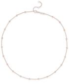 Thomas Sabo Beaded Dot Necklace In 18k Rose Gold-plated Sterling Silver