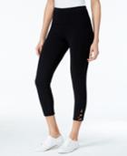 Style & Co Lattice-detail Capri Leggings, Only At Macy's