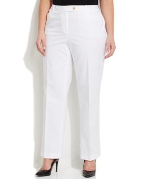 Calvin Klein Plus Size Straight-leg Trousers