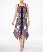 Inc International Concepts Printed Handkerchief-hem Dress, Only At Macy's
