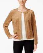 Charter Club Petite Faux-suede Jacket, Only At Macy's