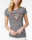 Guess Striped Twist-back Graphic T-shirt
