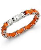 Icelink Stainless Steel Bracelet, Medium Orange Bicycle Bracelet