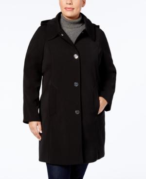 London Fog Plus Size Turn-lock Raincoat