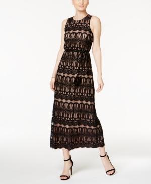 Jessica Howard Open-back Lace Maxi Dress