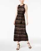 Jessica Howard Open-back Lace Maxi Dress