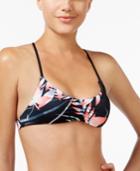 Roxy Blowing Minds Printed Bralette Halter Bikini Top Women's Swimsuit
