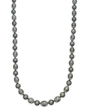 Tahitian Freshwater Pearl (10-11mm) Strand Necklace In Sterling Silver