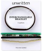 Unwritten Interchangeable Hair-tie Cuff Bracelet In Stainless Steel