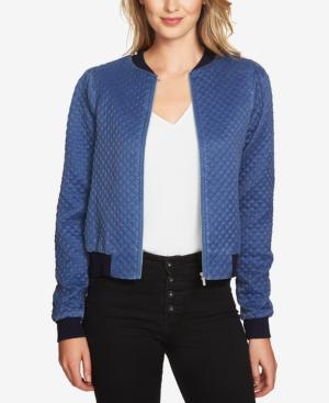 1.state Quilted Chambray Bomber Jacket