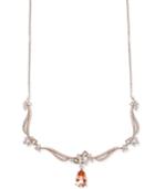 Danori Rose Gold-tone Teardrop Stone & Cluster Statement Necklace, Created For Macy's