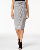 Bar Iii Draped Faux-wrap Skirt, Created For Macy's
