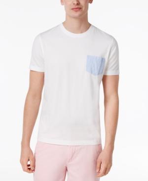 Brooks Brothers Red Fleece Men's Seersucker-pocket T-shirt