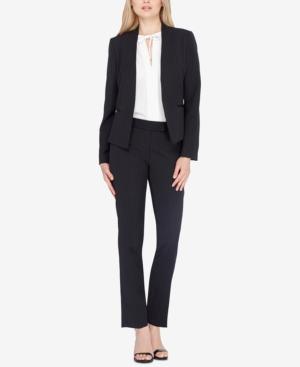 Tahari Asl Pinstriped Pantsuit, Regular & Petite