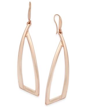 Inc International Concepts Rose Gold-tone Triangle Drop Earrings, Only At Macy's