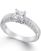 Certified Diamond Enagement Ring (1-3/8 Ct. T.w.) In 18k White Gold