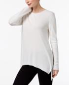 Eileen Fisher Tencel Ribbed High-low Sweater